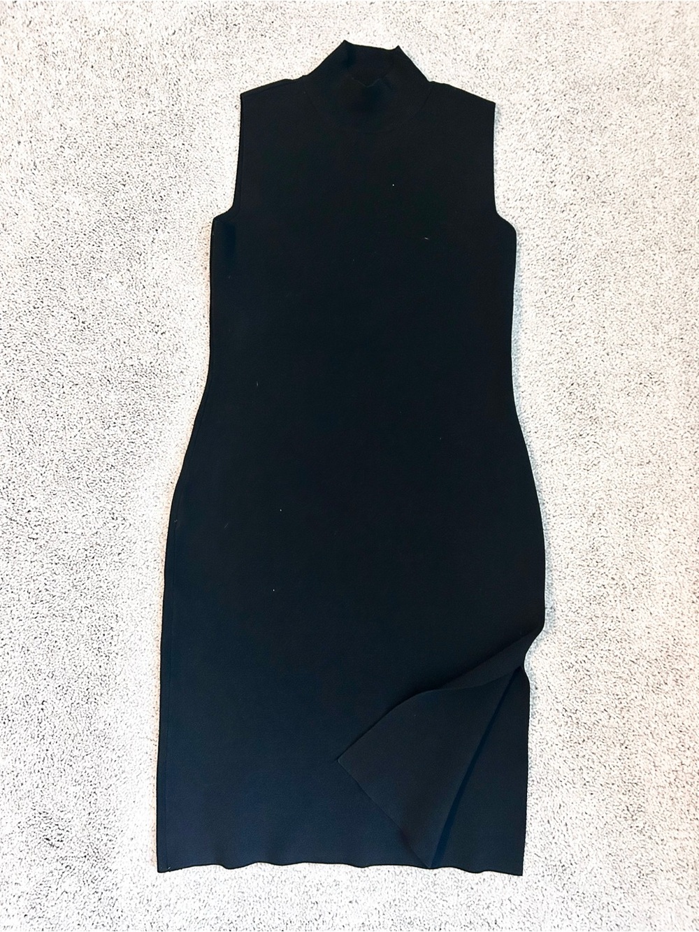 House of Harlow 1960 Black Sleeveless Mock Neck Midi Dress